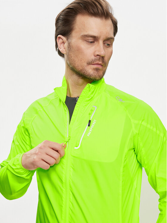 CMP CMP Kurtka do biegania 3C46777T Żółty Regular Fit
