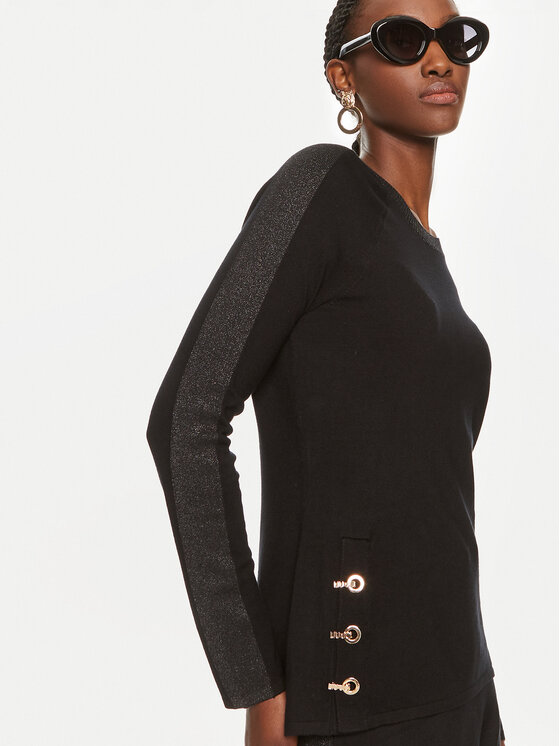 Liu Jo Sport Liu Jo Sport Pulover TF4098 MS49I Negru Regular Fit