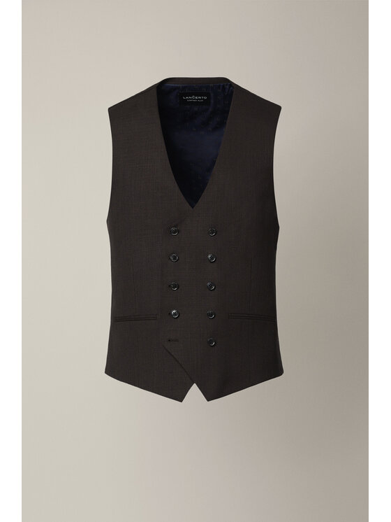 Lancerto Lancerto Kamizelka garniturowa Arrecife KA073126000011 Brązowy Slim Fit