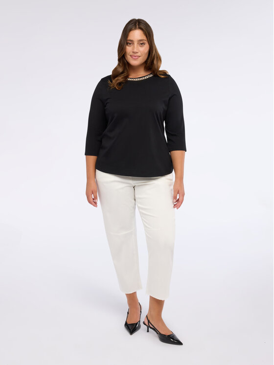 Fiorella Rubino Fiorella Rubino T-shirt G219L208701N033 Nero Boxy Fit