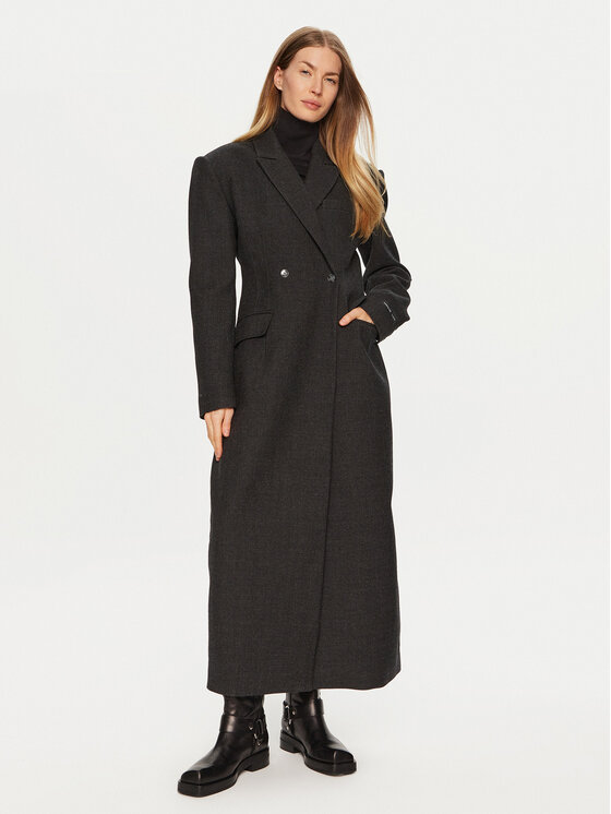 Herskind Herskind Gyapjú kabát Ultra De Lux 5379174 Szürke Regular Fit