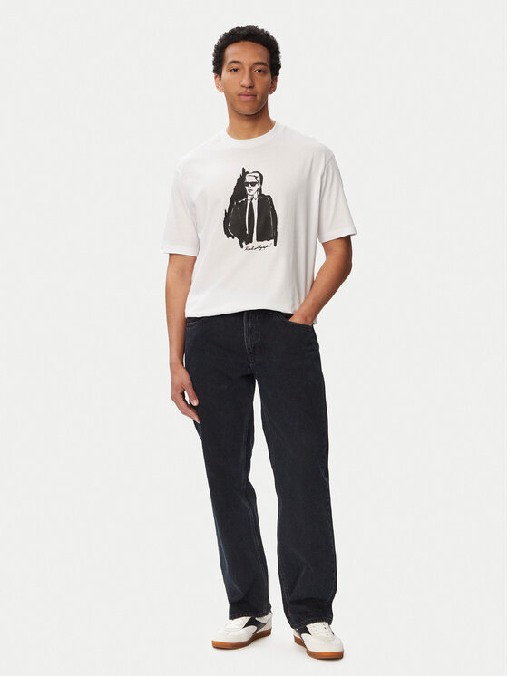 KARL LAGERFELD KARL LAGERFELD T-krekls 755143 563225 Balts Regular Fit