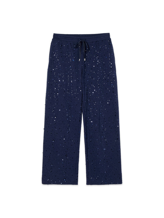 Oltre Oltre Spodnie materiałowe P820J002577N034 Niebieski Baggy Fit
