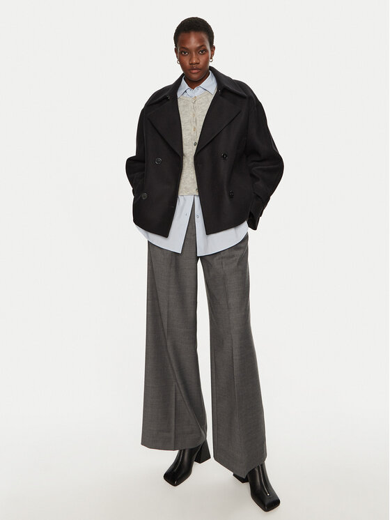 IVY OAK IVY OAK Вовняне пальто Janet IO119101 Чорний Regular Fit