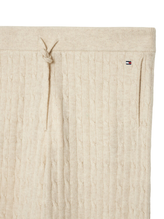 Tommy Hilfiger Tommy Hilfiger Плетени панталони UW0UW06631 Кремав Relaxed Fit