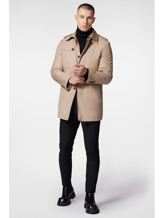Próchnik Próchnik Płaszcz przejściowy PM1 PC131223000002 Beżowy Regular Fit