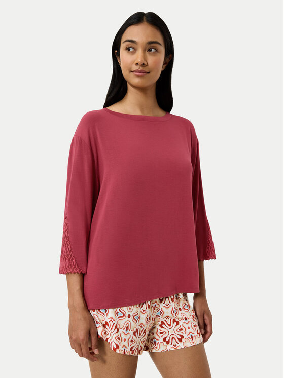 Triumph Triumph Pizsama felső Aura Spotlight 10221371 Rózsaszín Relaxed Fit