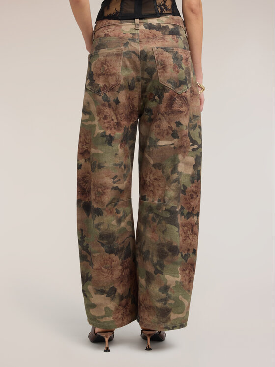 Motivi Motivi Pantaloni di tessuto P0BSQ005255N0Z5 Verde Over Fit