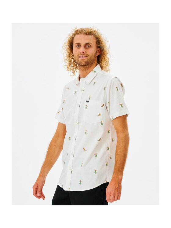 Rip Curl Rip Curl Koszula Hula Breach S/S Shirt Biały Standard Fit