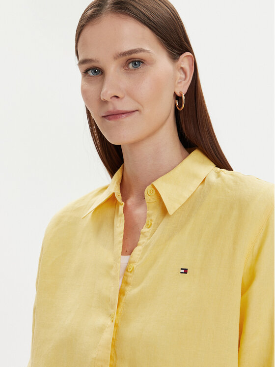 Tommy Hilfiger Tommy Hilfiger Marškiniai WW0WW42037 Geltona Relaxed Fit