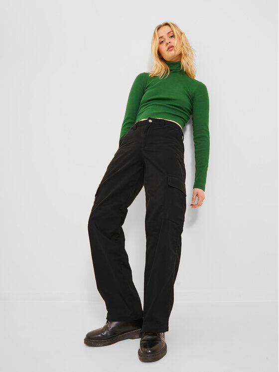 JJXX JJXX Hlače iz tkanine 12236946 Črna Regular Fit