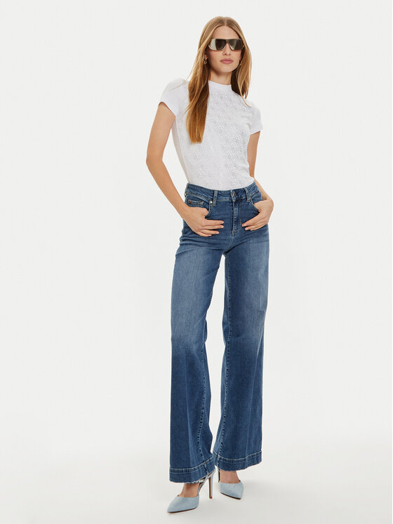Guess Guess T-krekls W4BI26 J1314 Balts Slim Fit