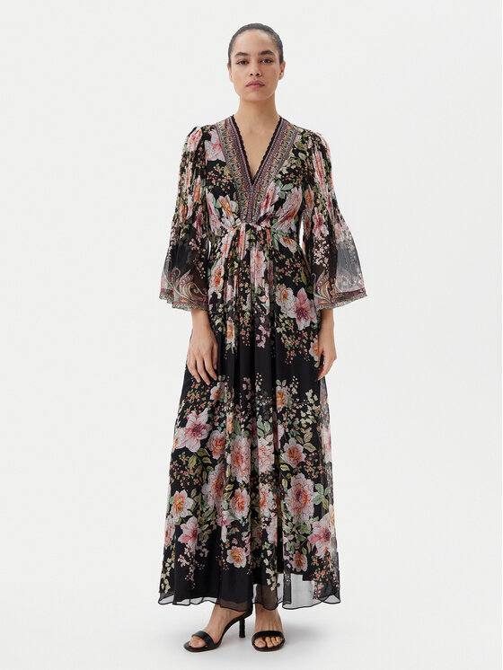 Hale Bob Hale Bob Letné šaty with silk 4YPR652A Čierna Regular Fit