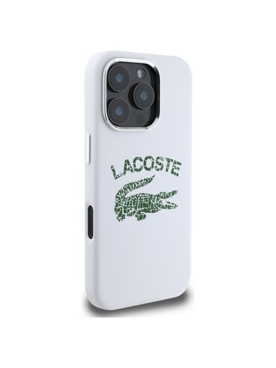Lacoste Lacoste Etui na telefon Silicone Cracked Logo Biały