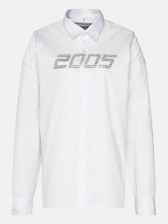 2005 2005 Camicia Glittered Bianco Relaxed Fit