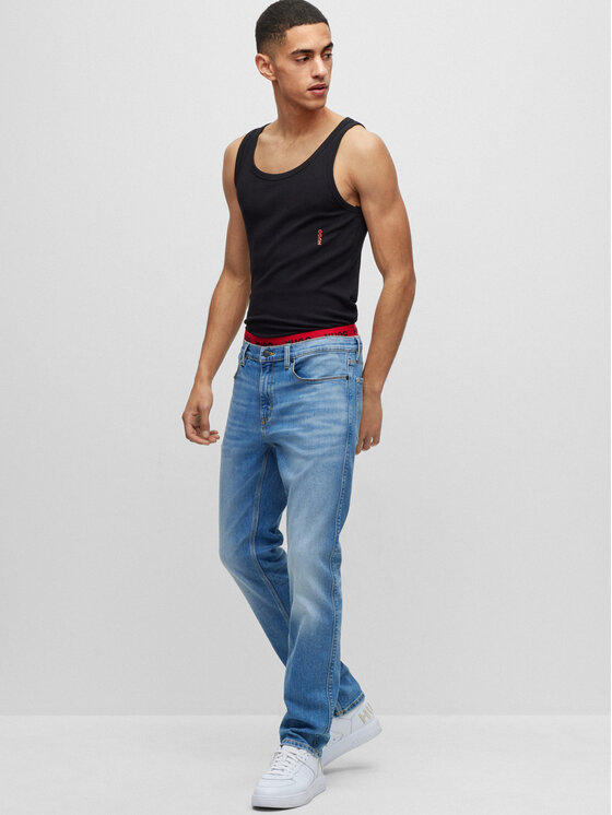 HUGO Hugo Jeansy 50489839 Zelená Slim Fit