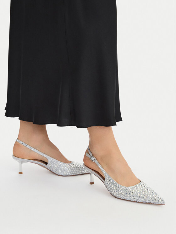 Steve Madden Steve Madden Čevlji z visoko peto Korra-R 11004977 Srebrna