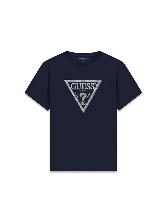Guess Guess T-Shirt 183289 Modrá Classic Fit
