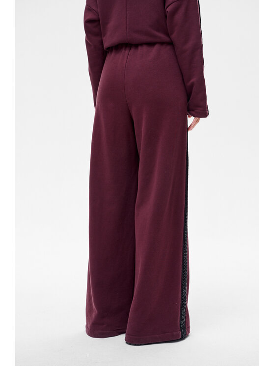 blue shadow blue shadow Spodnie damskie Disa Bordowy Regular Fit