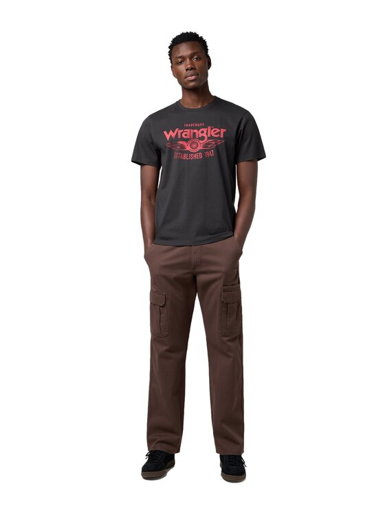 Wrangler Wrangler T-Shirt 112371416 Czarny Regular Fit