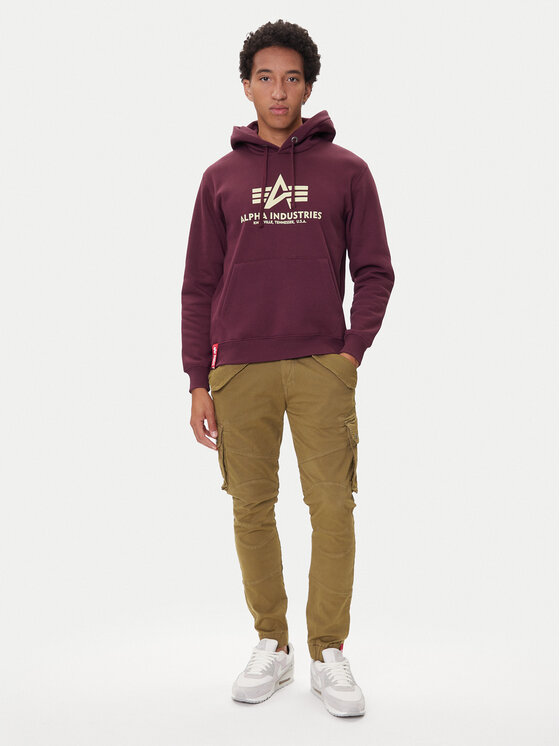 Alpha Industries Alpha Industries Kalhoty z materiálu AI.126215-11-32 Khaki Slim Tapered Fit