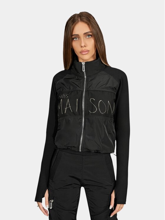 MADE BY SOCIETY MADE BY SOCIETY Kurtka anorak Daily Uniform Hoodie - H27641 Czarny Basic Fit