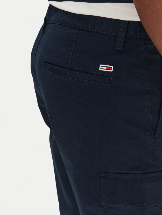 Tommy Jeans Tommy Jeans Pantalon scurți din material Scanton DM0DM21949 Bleumarin Regular Fit