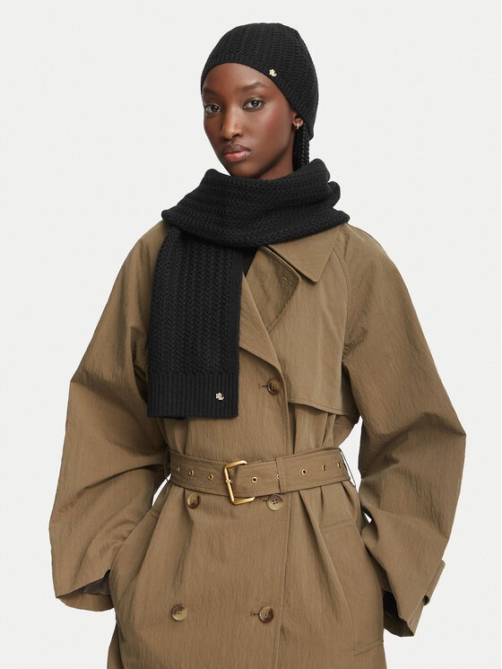 LAUREN RALPH LAUREN LAUREN RALPH LAUREN Zestaw Szalik i Czapka 454P04471001 Czarny