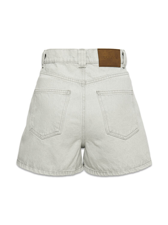 La Mania La Mania Szorty jeansowe CARLINE Szary Classic Fit