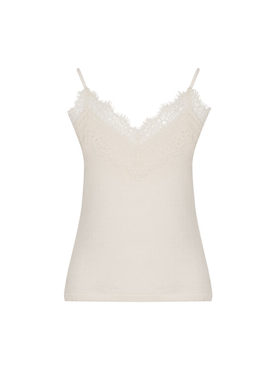 Deni Cler Milano Deni Cler Milano Top T-DC-0057-F5-85-11-1 Kremowy Regular Fit
