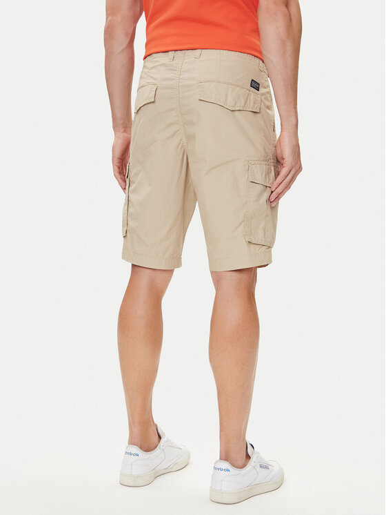 Petrol Industries Petrol Industries Pantaloncini di tessuto M-1050-SHO600 Beige Cargo Fit