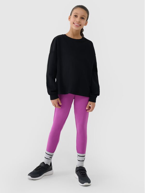 4F 4F Set di maglie a maniche lunghe 4FJWSS25TLONF377-20S Nero Oversize