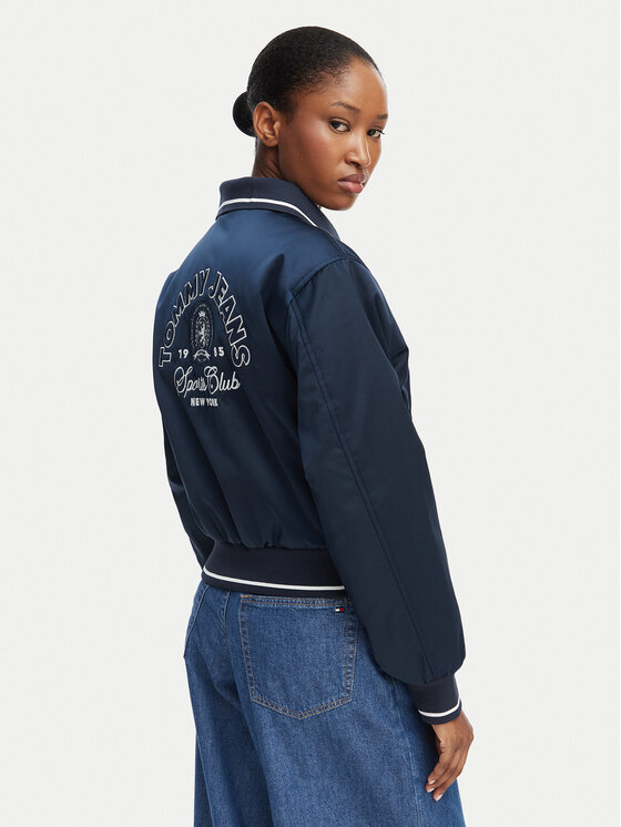 Tommy Jeans Geacă bomber Tjw Coach DW0DW23153 Bleumarin Regular Fit