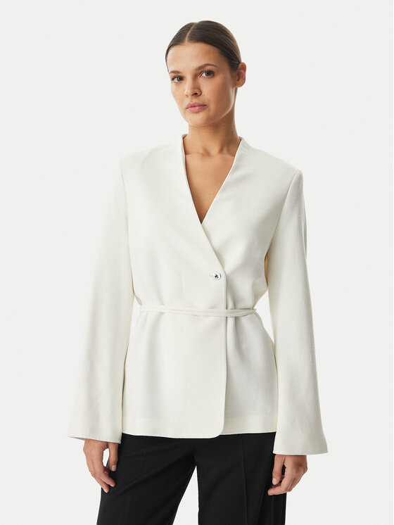 Calvin Klein Zakó LV044F408G Krém Regular Fit