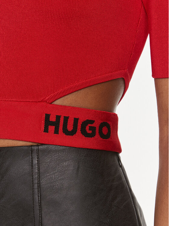 HUGO Hugo Pulover Satchina 50508600 Roșu Slim Fit