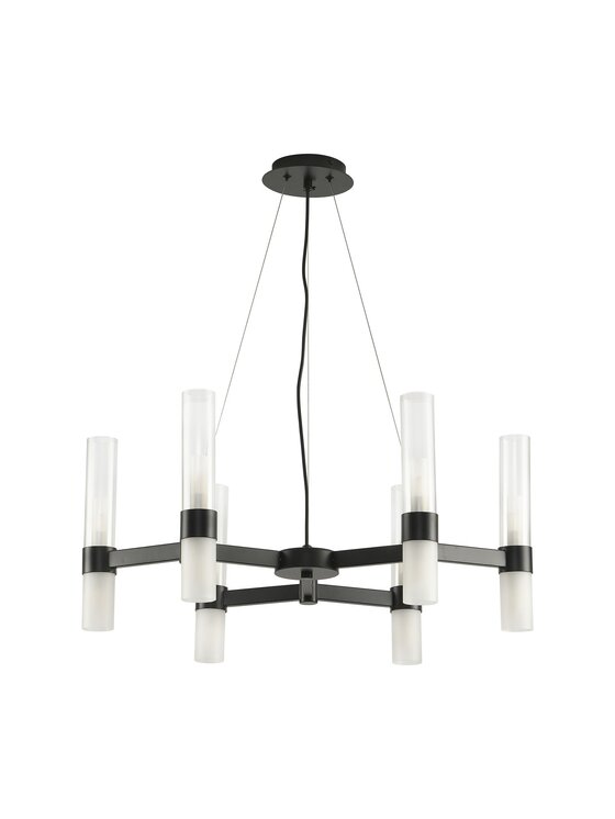 MIAhome MIAhome Lampa wisząca CANDELA-6 czarna 70 cm Czarny