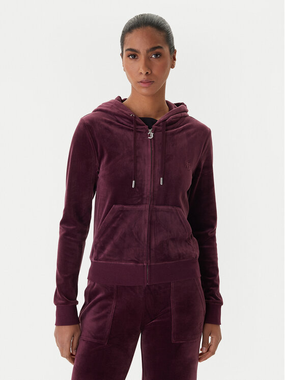 Juicy Couture Juicy Couture Mikina Robertson JCAP176 Bordó Slim Fit
