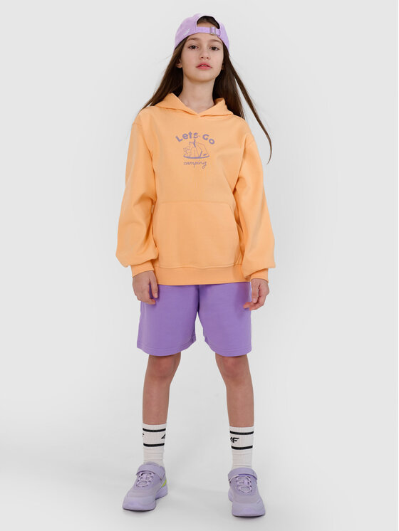 4F 4F Szorty sportowe BASIC+ Fioletowy Oversize