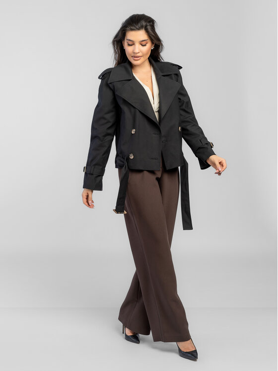 Salme Salme Trenčkot Ada Čierna Regular Fit