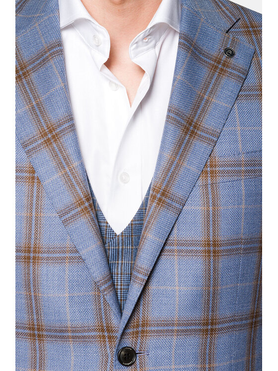 Lancerto Lancerto Marynarka Wexford 2 MA073121000002 Niebieski Slim Fit