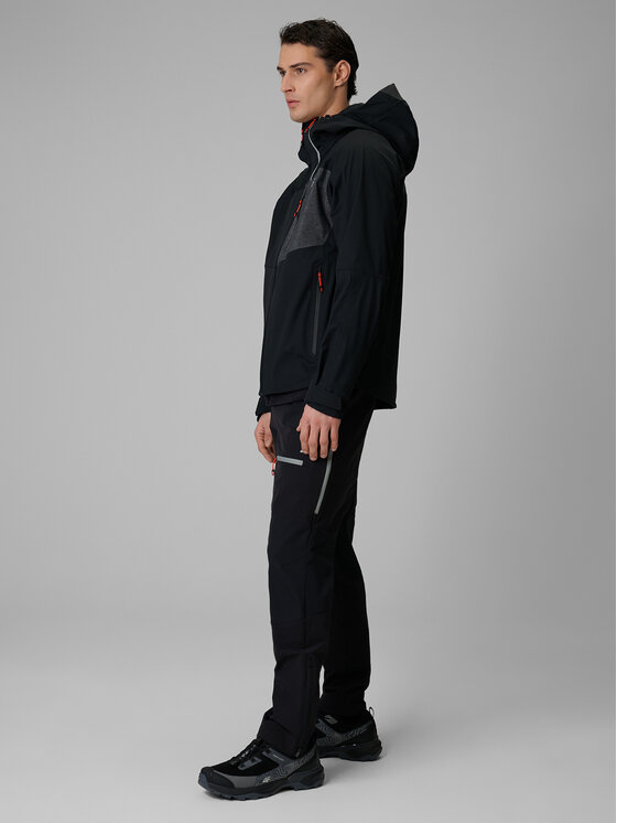 4F 4F Spodnie outdoor TREKKING Czarny Regular Fit