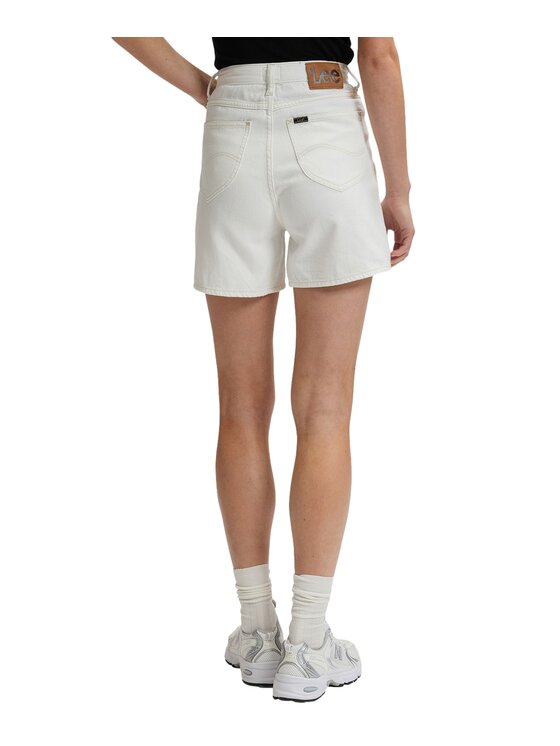 Lee Lee Szorty jeansowe 112376779 Biały Regular Fit
