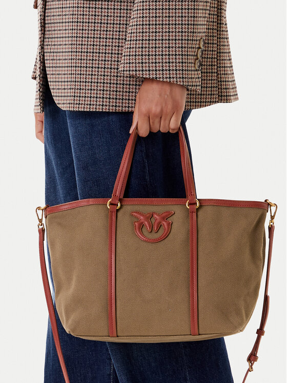 PINKO PINKO Borsetta Miranda Shopper Classic PE 25 PLTT 104714 A2G2 Cachi