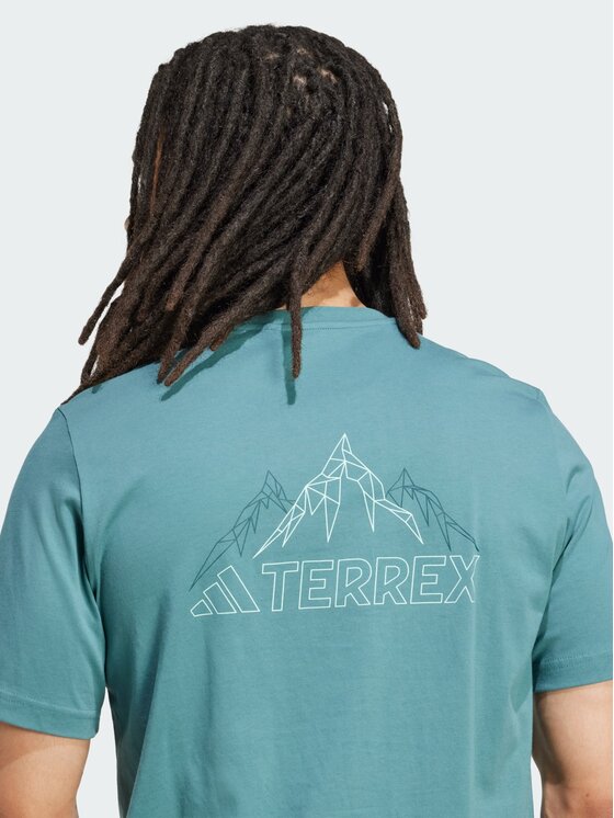 adidas adidas Koszulka techniczna Terrex Graphic Tee Zielony Regular Fit