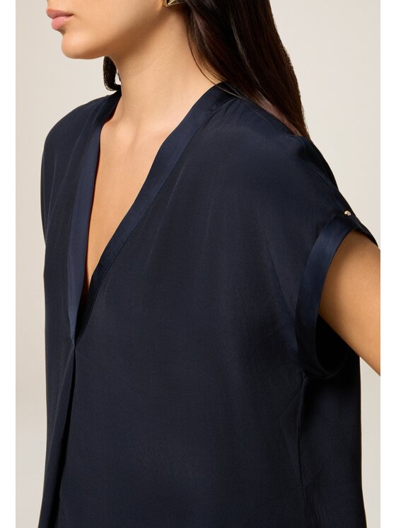 Oltre Oltre Blusa 2488J000731N034 Blu Regular Fit