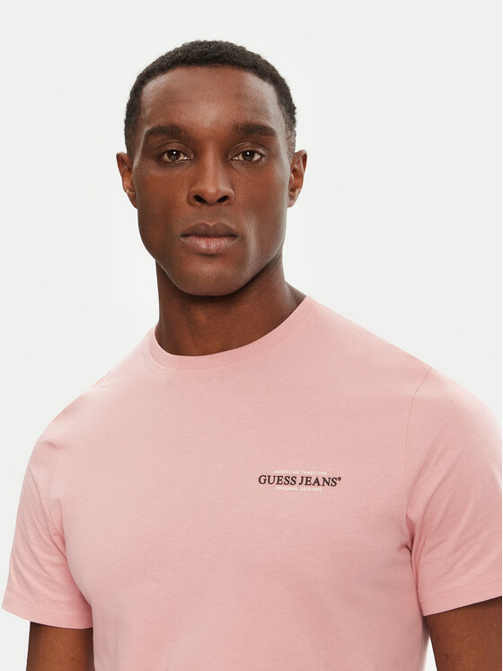 Guess Jeans Guess Jeans T-Shirt M4YI55 K8HM0 Różowy Regular Fit