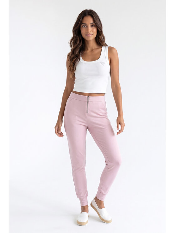 FIGL FIGL Joggers kalhoty M1367 Růžová Fitted Fit