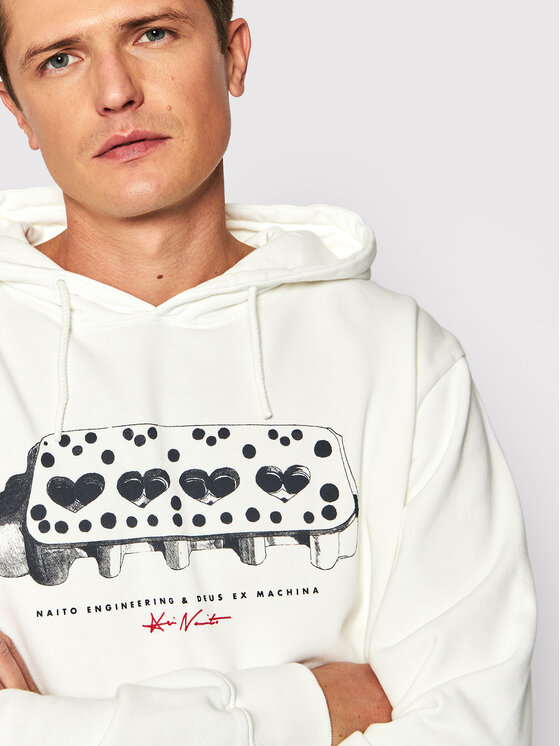 Felpa Naito DMF208661 Bianco Boxy Fit