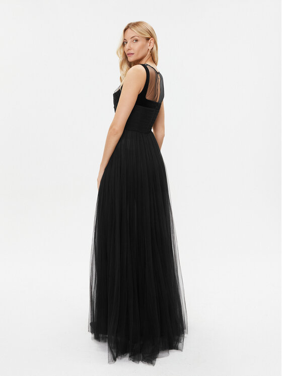 Elisabetta Franchi Elisabetta Franchi Sukienka wieczorowa AB-400-36E2-V890 Czarny Regular Fit