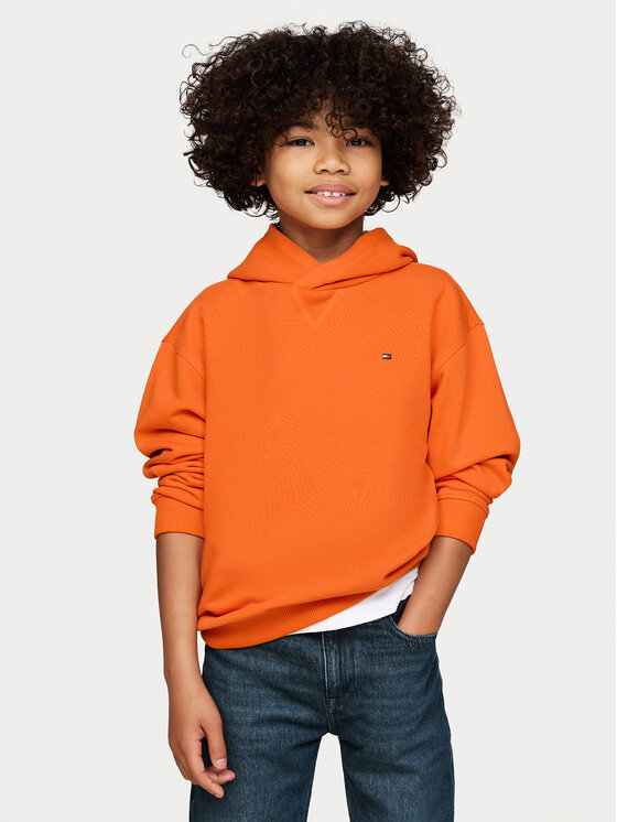 Gyerek Pulóver Tommy Hilfiger, Méret: 16Y, Narancssárga, U Timeless Hoodie KS0KS00579
